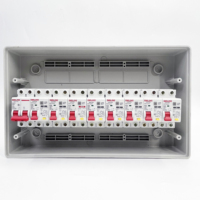 Boîte électrique extérieure étanche IP65 en ABS, entièrement assemblée, 18 voies, courant nominal 200A, tension 240V, distribution complète du circuit