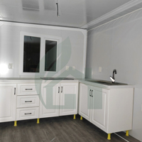 YITOP Casas Prefabricadas Grande, Casa Contenedor Plegable y Expandible de 40 pies, Casa Contenedor de Ensamblaje Rápido para Vivienda u Oficina