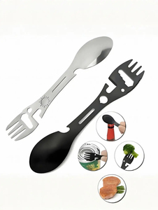 Cuchillo Silbato Multifuncional al por Mayor para Supervivencia al Aire Libre, Camping, Cuchara, Llave de Cocina, Abrebotellas, Ligero y Versátil - Product Image 1