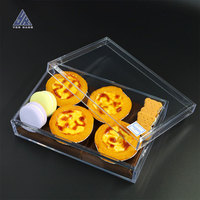 Petit Récipient Carré en Plastique Transparent avec Couvercle pour Tiramisu Bonbons Sushi Sucre Emballage Prix Usine