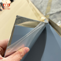 Plaque acrylique miroir flexible sur mesure 1mm 2mm 3mm, feuille acrylique miroir extrudée dorée argentée en verre Perspex