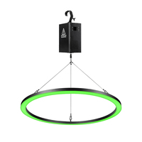 Lumières cinétiques 150W RGB LED anneau DMX contrôle cinétique système de treuil lumières de scène pour DJ Disco Club Bar éclairage d'événements de Noël