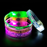 Événement Promotionnel Party Favors Fournitures Nouveautés Cadeaux De Mariage Souvenir Personnalisé Activé Par Son Led Bracelets Bracelet