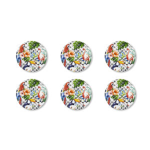 Ensemble Excelsa de 6 assiettes à pizza en porcelaine tropicale multicolores de 31 cm, porcelaine élégante multicolore pour une présentation parfaite des pizzas - Product Image 2