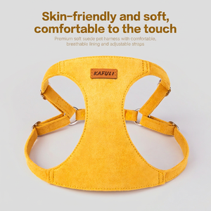<b>Pet</b> <b>Harness</b> Adjustable Chest Strap For Small Dogs 1-16 Lbs Yellow Dropshipping Comfortable Touch - Product Image 3