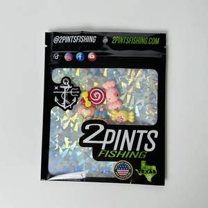 Sac d'emballage à fermeture éclair pour leurres de pêche, design différent, plastique transparent, pochette à trois côtés scellée pour l'emballage des appâts - Product Image 3