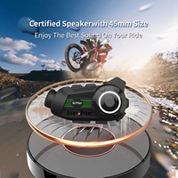 Kit de communication de groupe moto, 6 coureurs parlent simultanément, casque d'interphone de moto avec caméra/partage de musique/radio FM