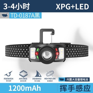 ไฟฉายคาดศีรษะ LED แบบชาร์จไฟได้ยี่ห้อ Smiling Shark พร้อมไฟส่องสว่างสำหรับตกปลา ตั้งแคมป์ และเดินป่า - Product Image 4