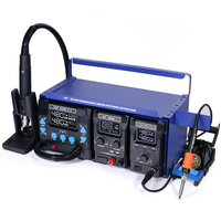 WEP 813 Portable Ensemble de Réparation Combiné 3 Machines pour Téléphone et Ordinateur Portable, Alimentation DC, Station de Soudage et de Retravail à Air Chaud