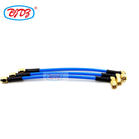 الشركة المصنعة خسارة منخفضة للذكور SMA 90 درجة زاوية الحق قابس RG402 ضفيرة RF اقناع الكابل التجمع الأسلاك تسخير