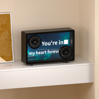 Boîte de haut-parleur lyrique transparente Haut-parleur de sortie énorme avec affichage des paroles Spotify Apple Music