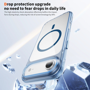 Étui magnétique antidérapant texturé pour iPhone 18 Pro Max Air 15 17, coque arrière hybride transparente antichoc avec pare-chocs couleur N52 - Product Image 5