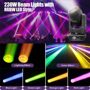 プロフェッショナルステージライト 230W 7Rビームムービングヘッドライト <span class=keywords><strong>LED</strong></span>ストリップRGBW 12色 15ゴボバー 結婚式パーティー クラブ ディスコライト - Product Image 2