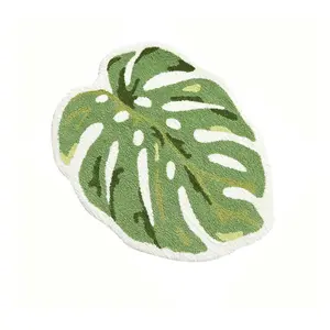 Oem Artificial Leaves Bathmat Bathroom Livingroom Bedroom Monstera Leaf Rug