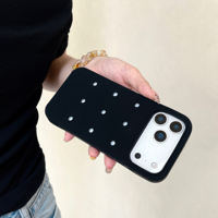 Coque de téléphone souple à trous creux pour iPhone Air 13 14 15 16 17 Pro Max Dissipation thermique DIY Couverture mobile avec décorations de chaussures