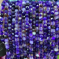 Perles cubiques à facettes en pierre naturelle de 8 mm, coupées carrées, en vrac, pour la fabrication de bijoux DIY (bracelets, colliers)