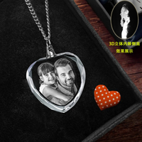 Collar de Cristal K9 en Blanco con Grabado Láser 3D Personalizado, Llavero de Cristal para Regalos y Recuerdos, Precio de Fábrica