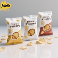 Miaowadi sac d'emballage personnalisé de qualité alimentaire avec joint arrière logo de collation feuille d'aluminium plastique laminé croustilles de pomme de terre