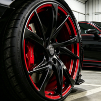 Rines de Aleación Forjados 17 18 Inc 8.5J ET12 5x114.3 CB73.1 Rojos para 370Z Stinger Mazda6, 4 Piezas, 5 Años de Garantía