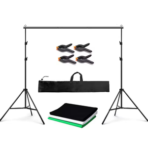 Kit d'éclairage de <span class=keywords><strong>studio</strong></span> <span class=keywords><strong>photo</strong></span> et vidéo 6,5x10 pieds, ensemble de parapluies, boîte à lumière, <span class=keywords><strong>fond</strong></span> de scène, support, réflecteur 5 en 1 de qualité supérieure - Product Image 3