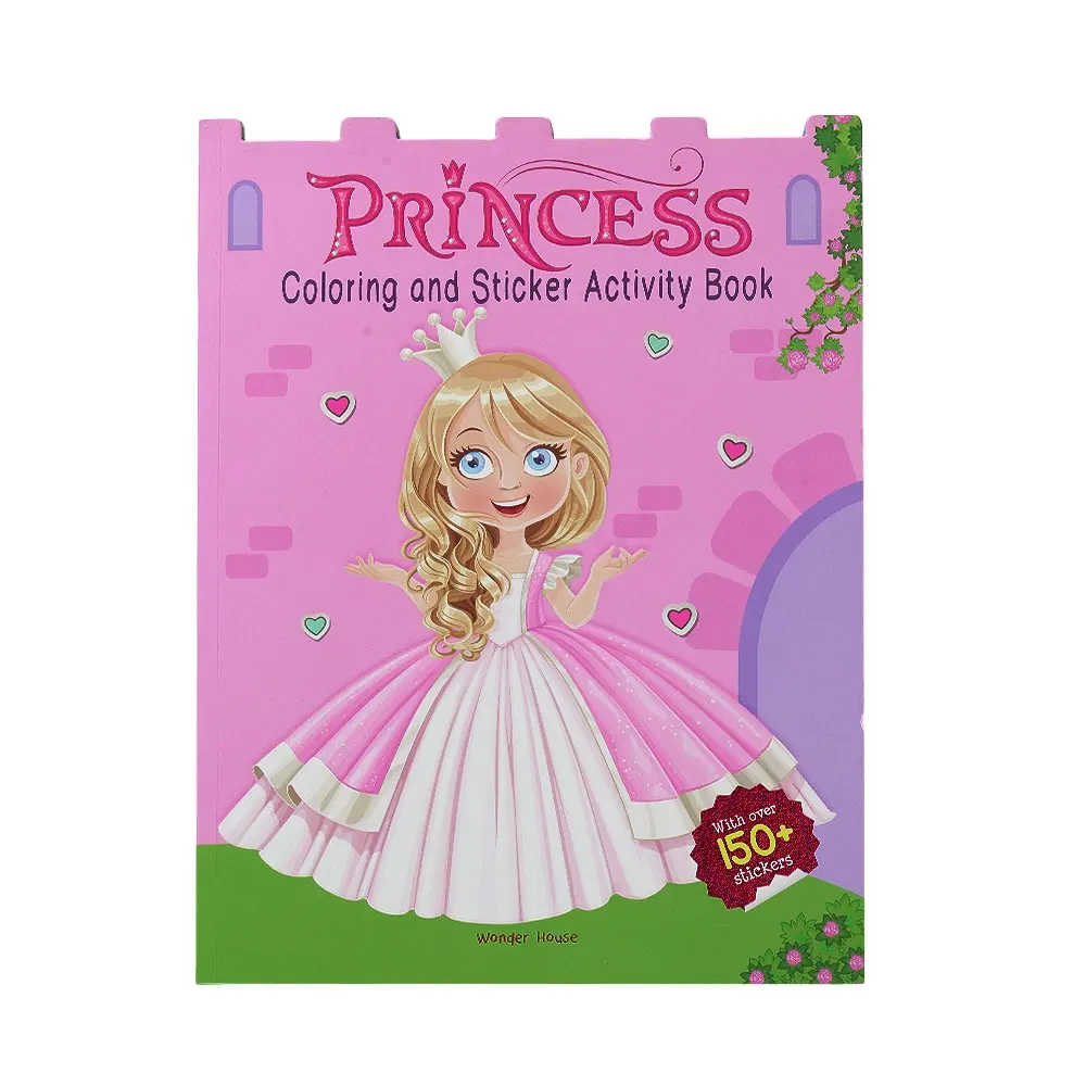 Cartoon Stickers Draw Book Children Gifts Custom Kids Coloring and Stickers Activity book printing services