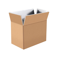 Caja de envío térmica duradera aislada profesional de cartón corrugado con grabado y laminación mate para envasado de alimentos