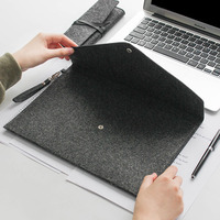 Pochette en feutre A4 pour documents, classeur portable, organiseur d'archives pour étudiants et bureau, logo personnalisé disponible