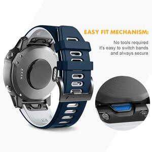 Correas de Reloj de Silicona Suave de 2 Tonos de Color Eraysun, Fáciles de Colocar, Repuesto para Garmin Fenix 6/Fenix 6 Pro/Forerunner <span class=keywords><strong>935</strong></span>/Fenix 5 Plus - Product Image 5