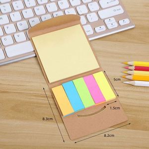 Bloc-notes adhésifs portables en kraft, bloc-notes détachable pour étudiants et bureau, papeterie promotionnelle avec logo personnalisé - Product Image 2