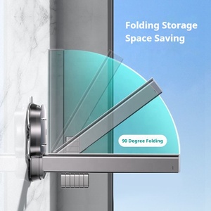 <span class=keywords><strong>Appendiabiti</strong></span> pieghevole a parete stendino a scomparsa stendino porta stendibiancheria in alluminio salvaspazio - Product Image 3