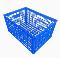 Vente directe d'usine, panier de manutention en plastique pour supermarché et entrepôt, style boîte solide pour le stockage des fruits et légumes