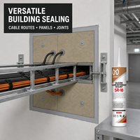 Mastic ignifuge SR-18-1 Classe B, silicone neutre à faible émission de fumée pour la pénétration murale et les chemins de câbles