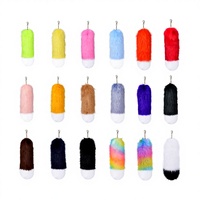 Pendentif et queue de renard en fausse fourrure extra-larges pour l'été, accessoire en fourrure écologique pour la décoration de sacs pour femmes et porte-clés de voiture