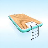 Plateforme flottante gonflable personnalisée en EVA avec tapis antidérapant, transat, pont flottant pour yacht, quai, lit flottant, radeau, plateforme de pêche