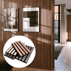 Panneaux acoustiques modernes en lattes de bois haute densité, design é<span class=keywords><strong>l</strong></span>égant pour <span class=keywords><strong>l</strong></span>'insonorisation des hôtels et entrepôts, étanches, conception 3D - Product Image 6