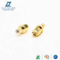 SMB Connector Male Bulkhead Panel Mount Full Brass Gold Plated Slotted Solder Cup RF Coaxial Connector 48H Salt Spray Test