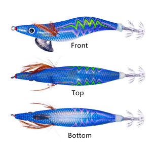 WEIHE Esca Artificiale a Forma di Calamaro 11,5cm 14,2g in 5 Colori con Piombo e Legno, Esca per Pesca in Acqua Salata 3.0 # - Product Image 3