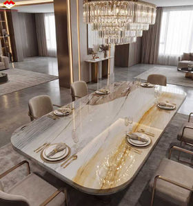 Baldosas de Piso con Vetas Doradas Fluidas Azul Book Match, Baldosas de Lujo Brasileñas Premium con Vetas Doradas Modernas, Encimera de <span class=keywords><strong>Gran</strong></span> Formato para Isla de Cocina - Product Image 4