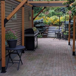 Staffe Pergola, 8 Pack staffa di supporto ad angolo di 45 gradi, attacco connettore resistente per 2 ''x 4'' montanti in legno - Product Image 6