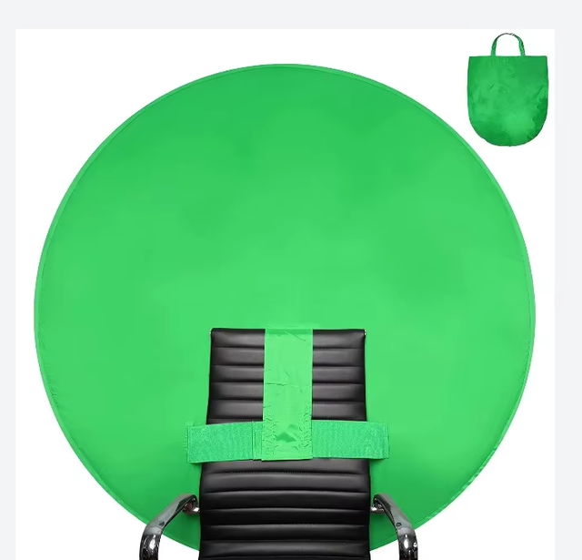 Hot Sales 110cm Chair Green Screen Portable Reversible Studio Collapsible Green Screen Greenscreen for Webcam Backdrop