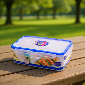 Ficozy Rectangular Food Container 1100ml Durable Plastic <b>Lunch</b> <b>Box</b> - Product Image 2