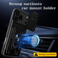 Coque de téléphone avec protection coulissante pour objectif et béquille annulaire réglable, étui durable anti-chute en TPU+PC pour Tecno Pova 8/Spark 50 Pro
