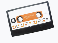 Clé USB en forme de cassette audio, personnalisable avec logo, 16 Go/32 Go, en plastique, USB 3.0/2.0, en gros, en stock