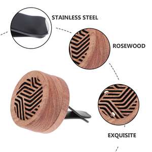Diffuseur de voiture Diffuseur d'aromathérapie en bois sculpté Clip d'aération pour voiture Rafraîchisseur d'air pour voiture Parfum rituel - Product Image 5