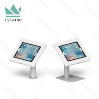 Support de tablette commercial pour iPad, kiosque de bureau avec boîtier métallique LST10-C, verrouillage, pour iPad, Android, antivol