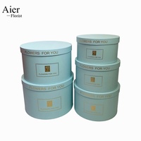 Aierflorist Vente en gros Ensemble de cinq seaux ronds de grande taille pour fleurs, boîte cadeau florale