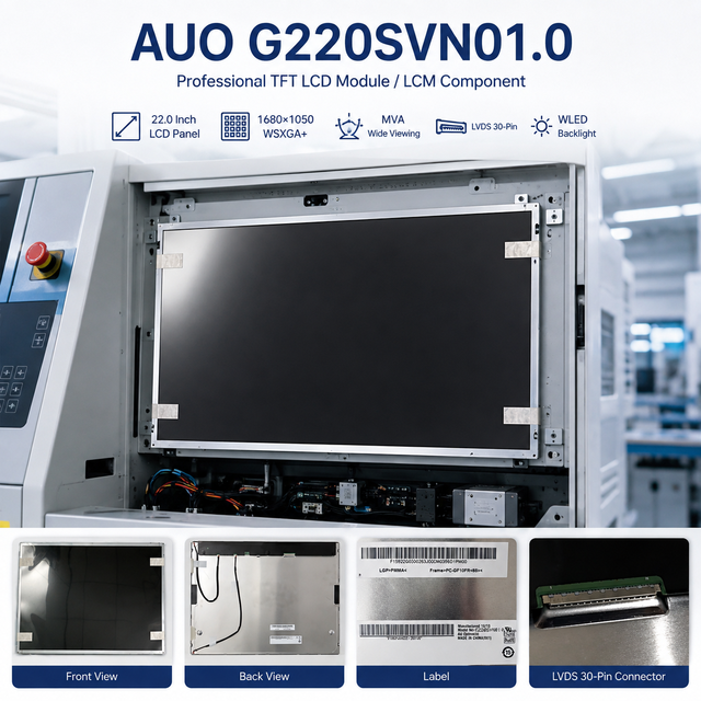 AUO 22 Inch G220SVN01.0 LVDS 30 Pins 250 Nits TFT LCD Display Panel for Industrial Monitor