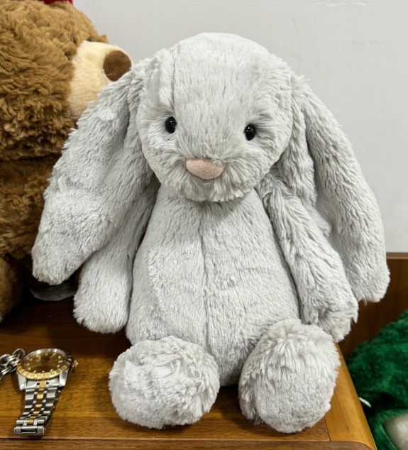 Coniglio Bonnie grigio argento 36 cm
