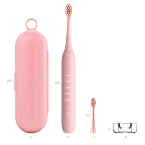 OEM Intelligent IPX8 50DB Sonic Electric Toothbrush Soft Dupont Bristles Whitening Brush With Travel Case