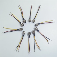 Kabel Konektor Penerbangan Kustom GX12 2 3 4 5 6 7 8pin, Konektor Penerbangan Jantan, UL1007 8CM, Kabel Konektor GX12
